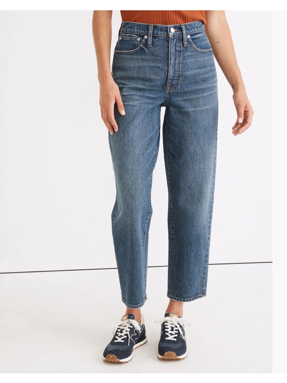 NWT Madewell Petite Balloon Jeans in Corson Wash